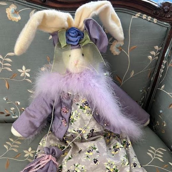 Unique One of a Kind Hand Made Rabbit Collectible Doll - Picture 2 of 7